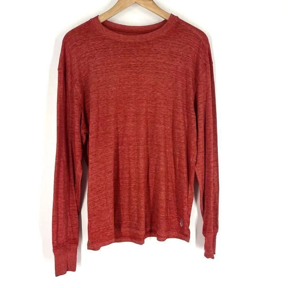 Free People Movement T Shirt Size XS Womens Red Keep Rolling Long Sleeve Top